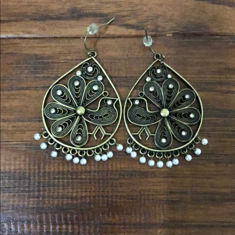 Park lane rhinestone/pearl detail earrings